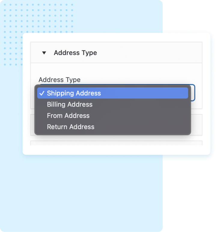 Set up multiple address types
