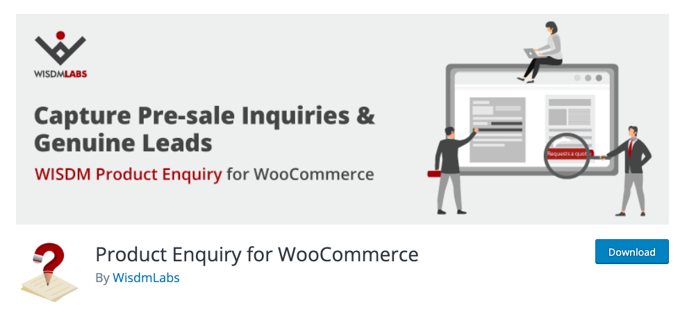 wisdm product enquiry for woocommerce
