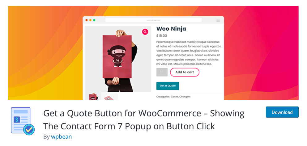 WooCommerce quote button by wpbean