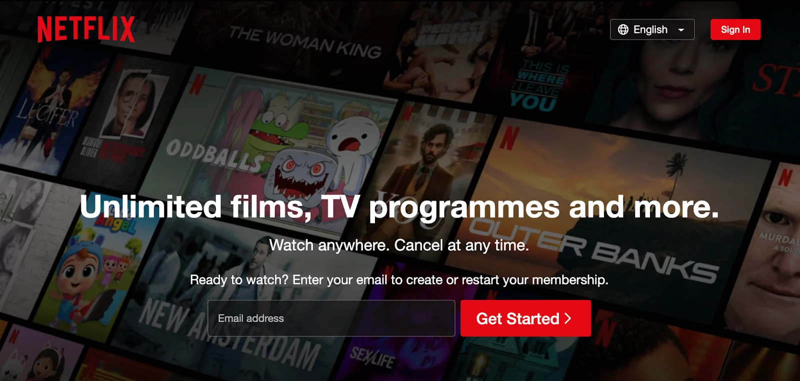 Netflix website