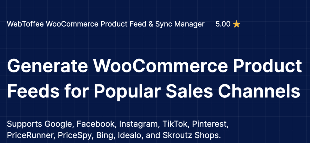 WebToffee WooCommerce Product Feed & Sync Manager