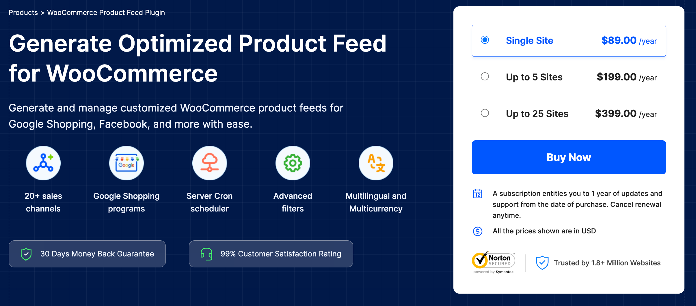 WooCommerce product feed plugin