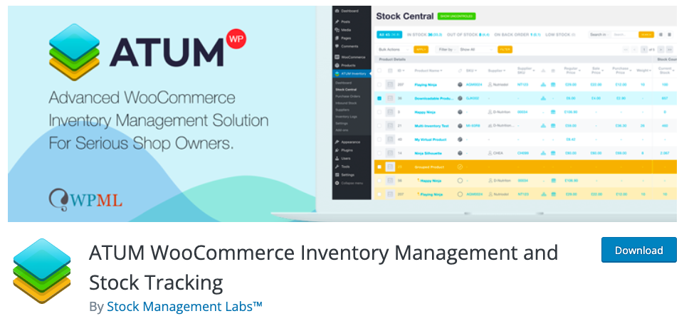 atum woocommerce inventory management and stock tracking