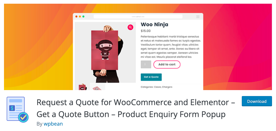 request quote plugin for elementor and woocommerce