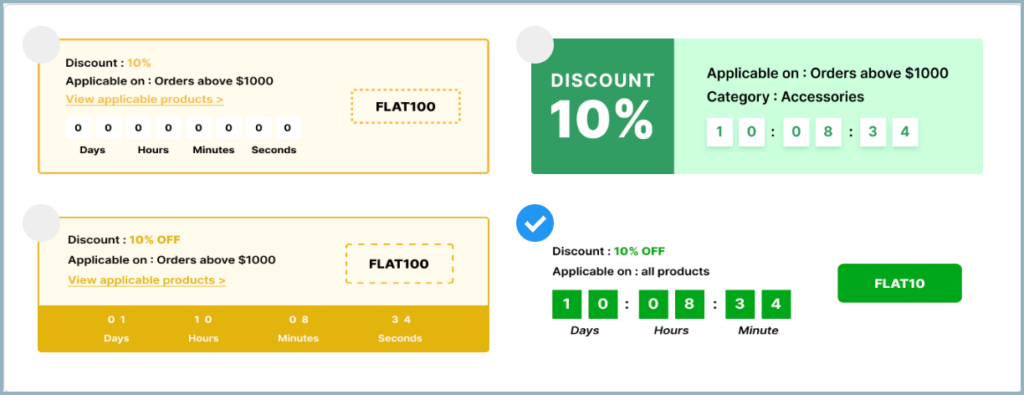 Display discounts for WooCommerce - Coupon templates