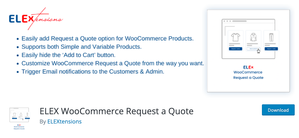 elex woocommerce request a quote
