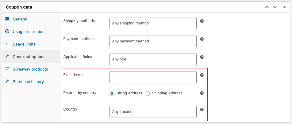 checkout option restriction with smart coupon for woocommerce 