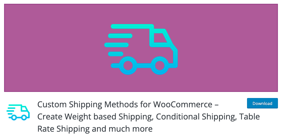 custom shipping method for woocommerce