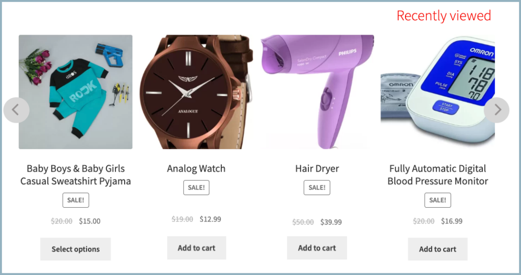 WooCommerce product recommendations - Title Right aligned
