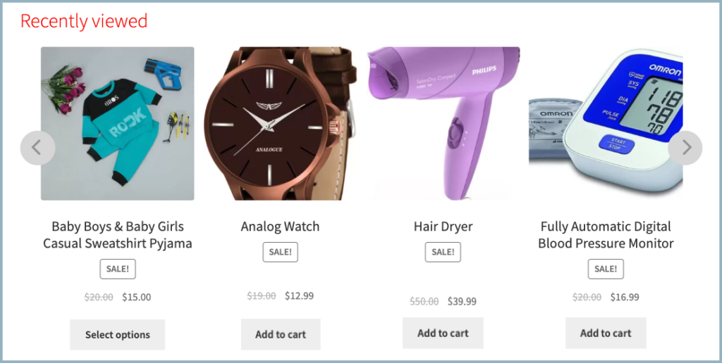 WooCommerce product recommendations - Title left aligned
