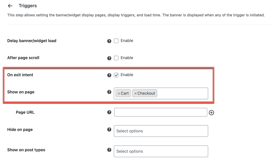 WooCommerce coupon banner on cart abandonment