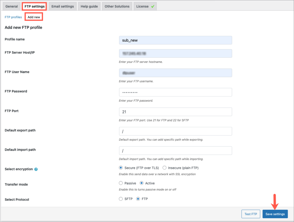 adding-FTP-profile