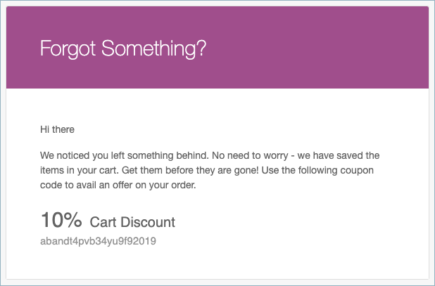 Smart Coupons for WooCommerce - Abandoned cart email notification
