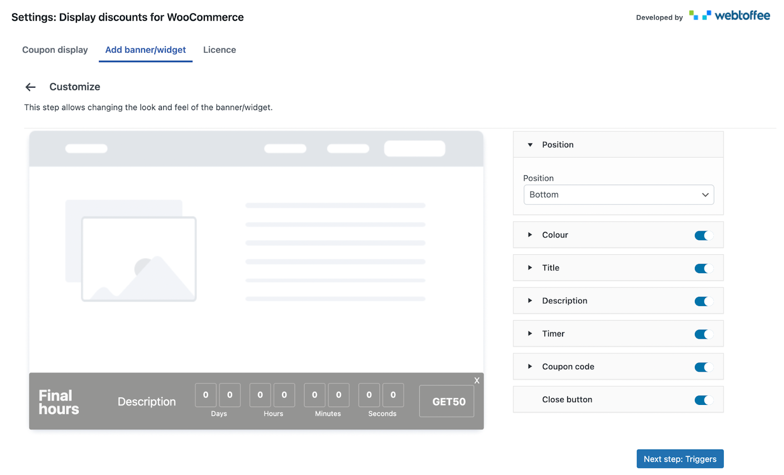 customize The WooCommerce Exit Intent Banner