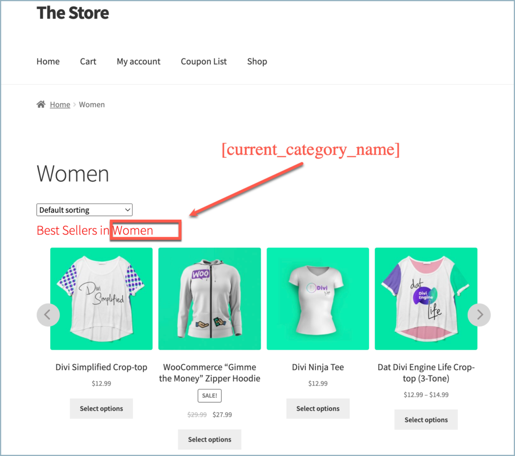 WooCommerce product recommendations - Section Title
