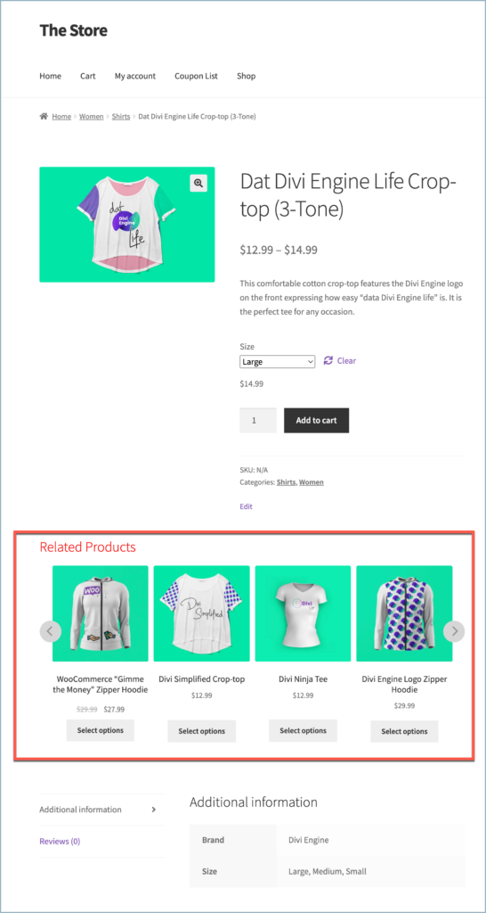 WooCommerce product recommendations - Front end 
