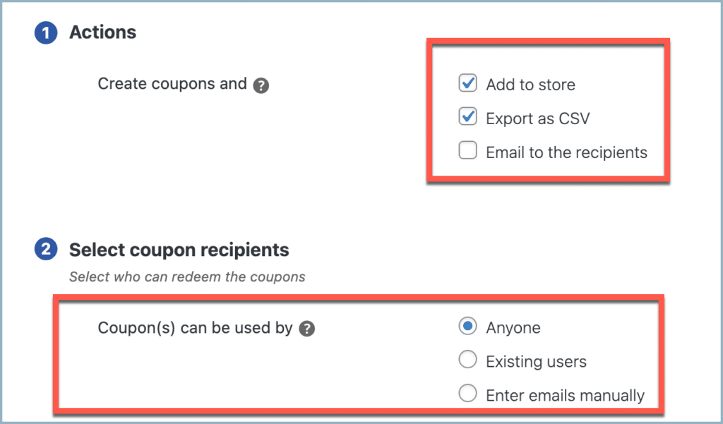 The coupons can only be redeemed by the selected users.