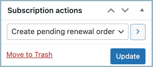 Subscriptions for WooCommerce - Subscription actions
