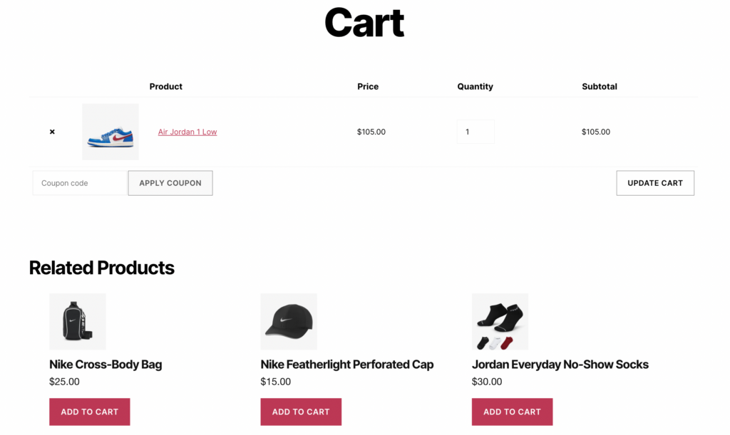 WooCommerce Product recommendations cross sells