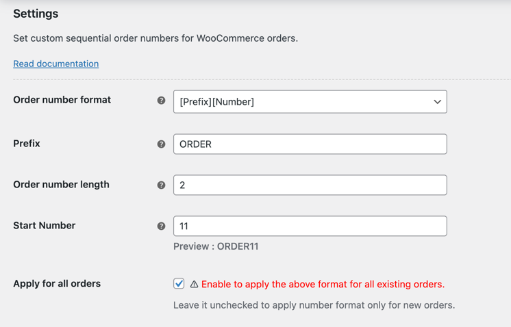 reset WooCommerce order numbers in sequential format
