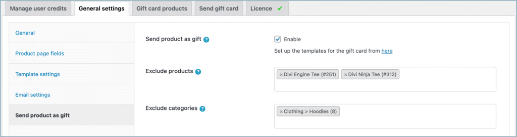 Gift cards - restrictions
