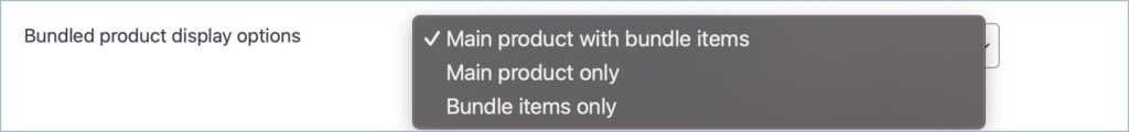 Bundled product display options