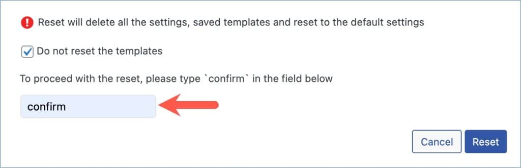 Type 'confirm' in the text field