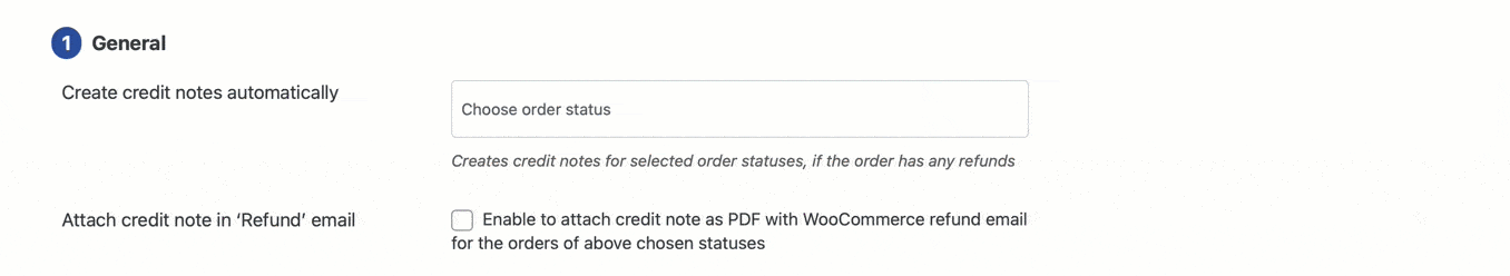 Choosing order status as Refunded