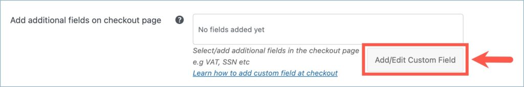 Add/Edit Custom Field button