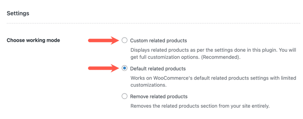 Configure related products recommendation