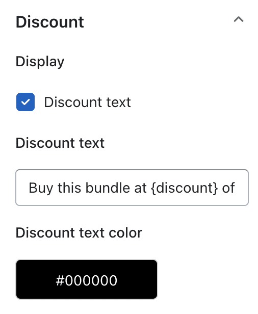 Customize discount options
