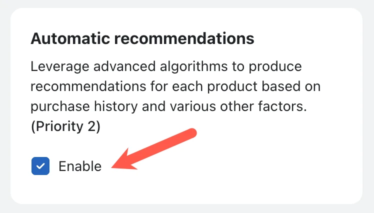 Automatic recommendation