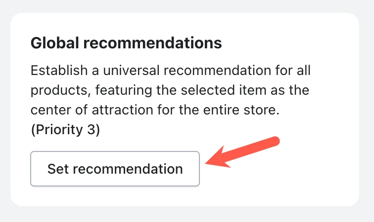 Global recommendation