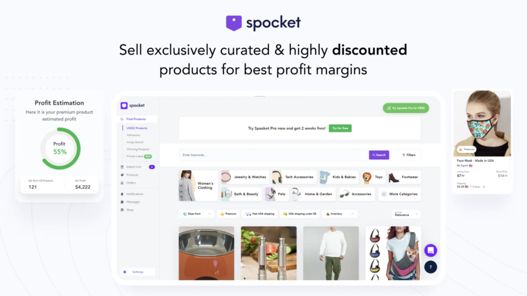 Shopify App: Spocket