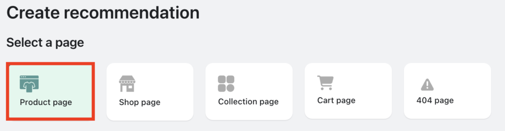 Select a page to show recommendations