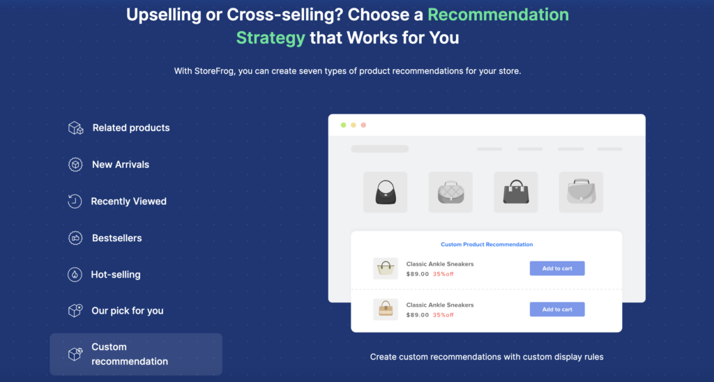 StoreFrog Product Recommendations