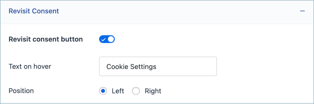 Customize Revisit Consent – GDPR Cookie Consent