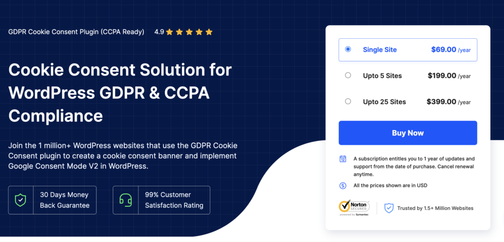 GDPR Cookie Consent Plugin