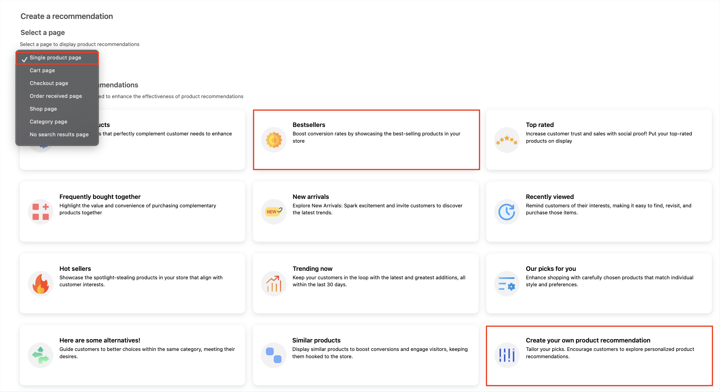 product recommendation best seller campaigns