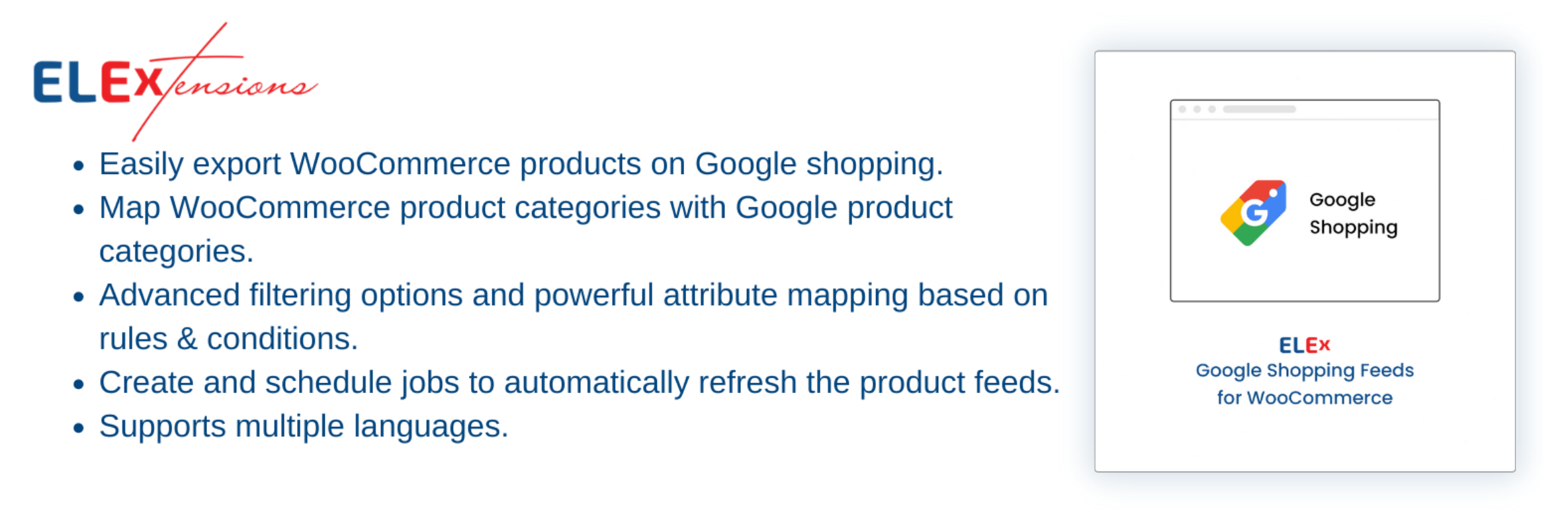 ELEX WooCommerce Google Shopping