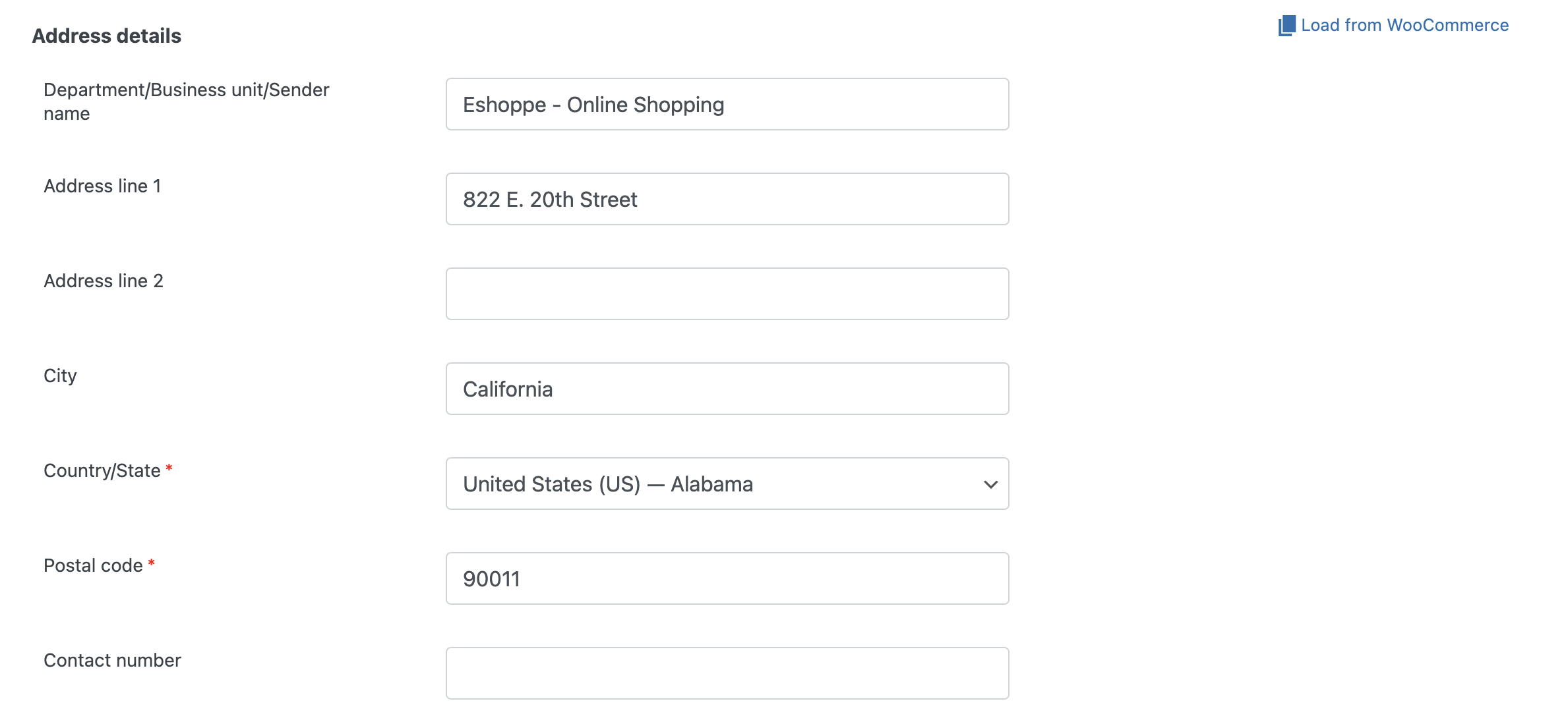 Enter Business Address