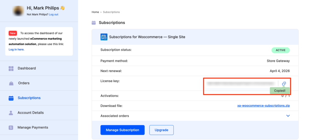 Subscriptions Step 8