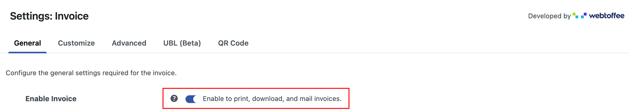 Enable Woo invoice generation
