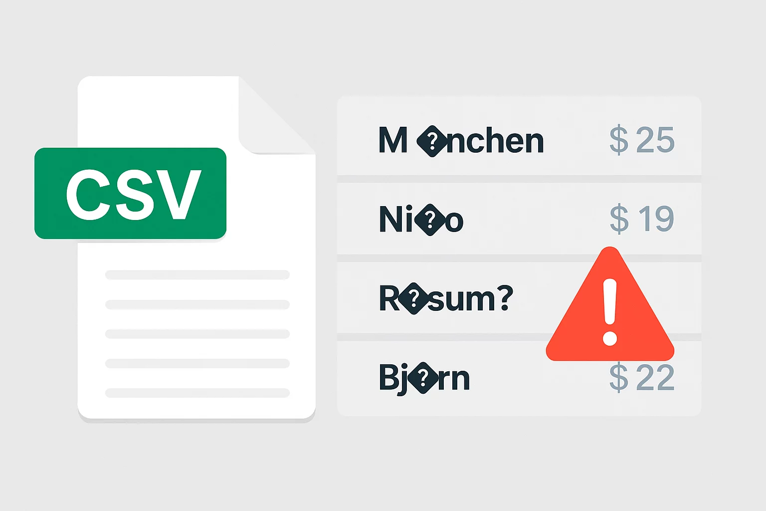 Incorrect CSV encoding error
