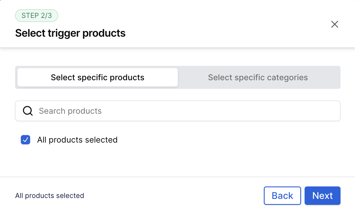 Select trigger products