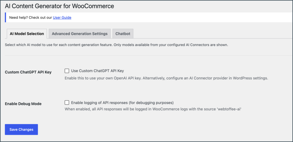 WooCommerce AI content Generator - Custom AI
