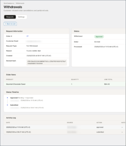 Manage Withdrawal Requests
