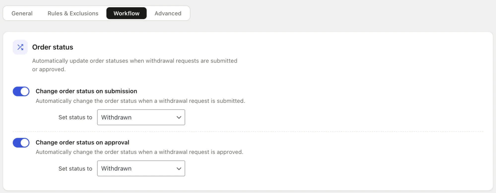 Set Automatic Order Updates