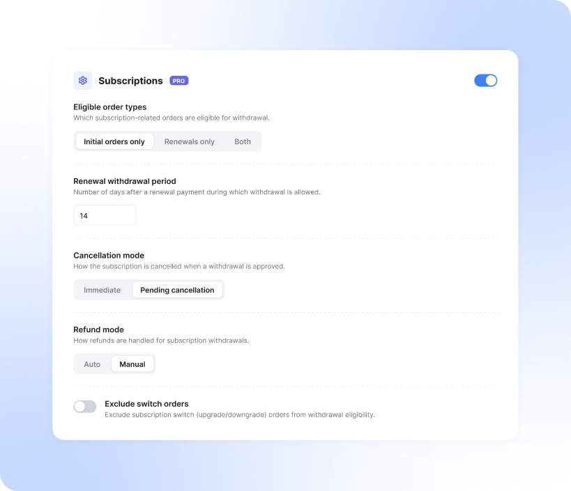 Handle Withdrawal Requests for WooCommerce Subscriptions