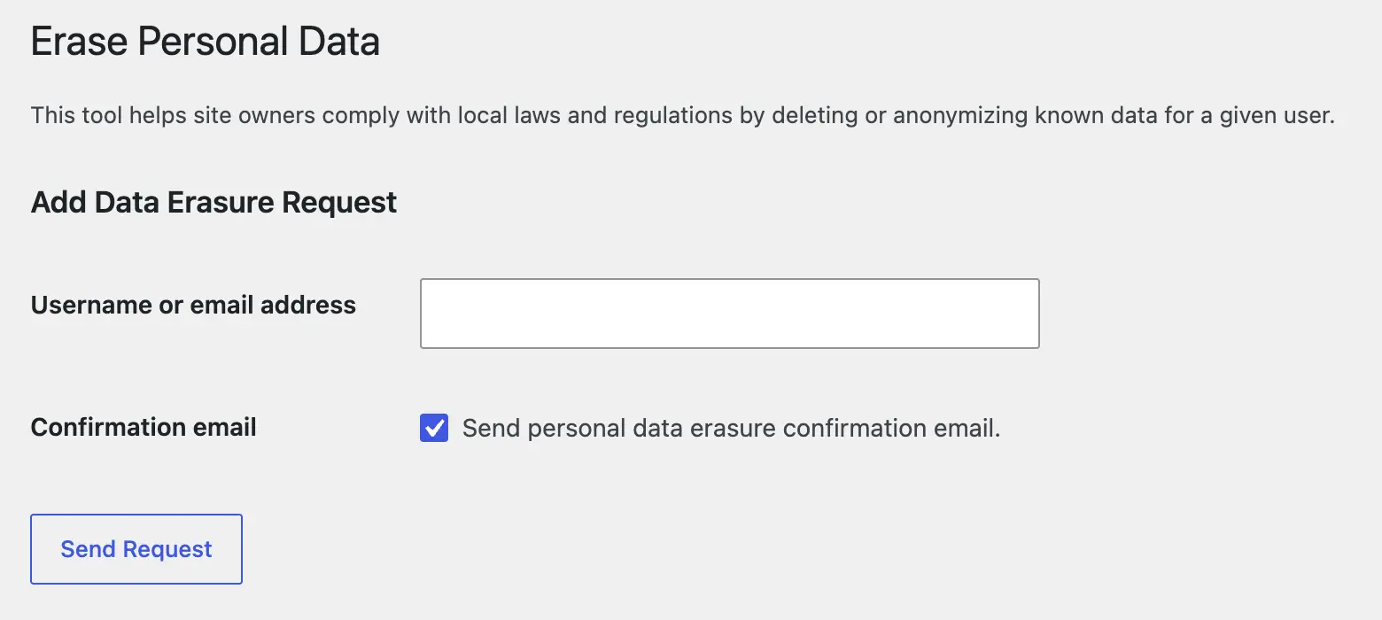 Erase Personal Data